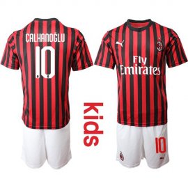AC Milan #10 Calhanoglu Home Kid Soccer Club Jersey