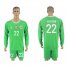 Germany #22 TER STEGEN Green Goalkeeper 2018 FIFA World Cup Long Sleeve Soccer Jersey