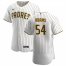 San Diego Padres #54 Austin Adams Mens Nike White Brown Home 2020 Authentic Player Jersey