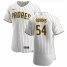 San Diego Padres #54 Austin Adams Mens Nike White Brown Home 2020 Authentic Player Jersey