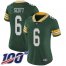 Nike Green Bay Packers #6 JK Scott Green Team Color Womens Stitched NFL 100th Season Vapor Limited Jersey