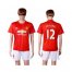 Manchester United #12 Smalling Red Home Soccer Club Jersey