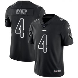 Nike Las Vegas Raiders #4 Derek Carr Black Mens Stitched NFL Limited Rush Impact Jersey