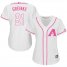Arizona Diamondbacks #21 Zack Greinke White/Pink Fashion Womens Stitched MLB Jersey
