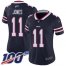 Nike Buffalo Bills #11 Zay Jones Navy Womens Stitched NFL Limited Inverted Legend 100th Season Jersey