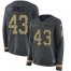 Nike Denver Broncos #43 Joe Jones Anthracite Salute to Service Womens Stitched NFL Limited Therma Long Sleeve Jersey