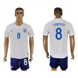 England #8 Lampard Home Soccer Country Jersey