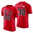 Chicago Bulls Custom Red Mens Nike 2021-22 NBA 75th Anniversary Diamond T-Shirt