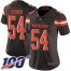 Nike Cleveland Browns #54 Olivier Vernon Brown Team Color Womens Stitched NFL 100th Season Vapor Limited Jersey