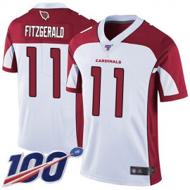 Nike Arizona Cardinals #11 Larry Fitzgerald White Mens Stitched NFL 100th Season Vapor Limited Jersey