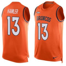 Nike Denver Broncos #13 KJ Hamler Orange Team Color Mens Stitched NFL Limited Tank Top Jersey