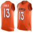 Nike Denver Broncos #13 KJ Hamler Orange Team Color Mens Stitched NFL Limited Tank Top Jersey