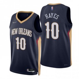 Nike New Orleans Pelicans #10 Jaxson Hayes Navy Mens 2021-22 NBA 75th Anniversary Diamond Swingman Jersey – Icon Edition Mens