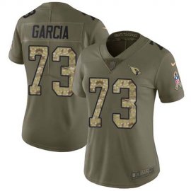 Nike Arizona Cardinals #73 Max Garcia Olive/Camo Womens Stitched NFL Limited 2017 Salute To Service Jersey