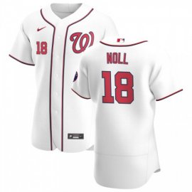 Washington Nationals #18 Jake Noll Mens Nike White Home 2020 Authentic Player MLB Jersey