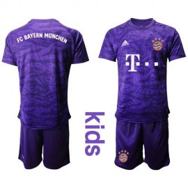 Bayern Munchen Blank Blue Goalkeeper Kid Soccer Club Jersey