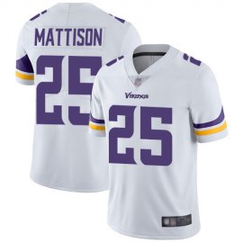 Nike Minnesota Vikings #25 Alexander Mattison White Mens Stitched NFL Vapor Untouchable Limited Jersey