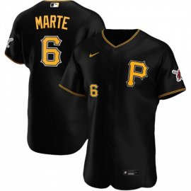 Pittsburgh Pirates #6 Starling Marte Mens Nike Black Alternate 2020 Authentic Player MLB Jersey