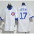 Chicago Cubs #17 Kris Bryant White(Blue Strip) Cooperstown Womens Stitched MLB Jersey
