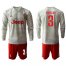 Juventus #3 Chiellini Away Long Sleeves Soccer Club Jersey