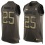 Nike Denver Broncos #25 Chris Harris Jr Green Mens Stitched NFL Limited Salute To Service Tank Top Jersey