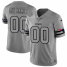 New England Patriots Custom Mens Nike Gray Gridiron II Vapor Untouchable Limited NFL Jersey
