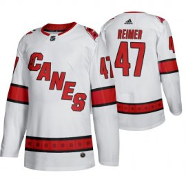 Carolina Hurricanes #47 James Reimer Mens 2019-20 Away Authentic Player White Stitched NHL Jersey