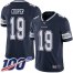 Nike Dallas Cowboys #19 Amari Cooper Navy Blue Team Color Mens Stitched NFL 100th Season Vapor Limited Jersey