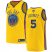 Nike Golden State Warriors #5 Kevon Looney Gold Womens 2022 NBA Finals Swingman City Edition Jersey Womens