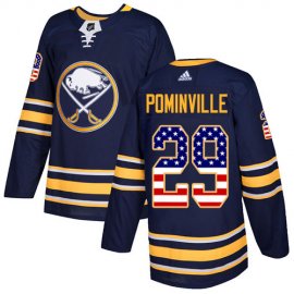 Adidas Buffalo Sabres #29 Jason Pominville Navy Blue Home Authentic USA Flag Stitched NHL Jersey