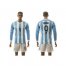 Argentina #9 Higua??n Home Long Sleeves Soccer Country Jersey
