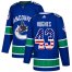 Adidas Vancouver Canucks #43 Quinn Hughes Blue Home Authentic USA Flag Stitched NHL Jersey