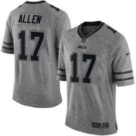 Nike Buffalo Bills #17 Josh Allen Gray Mens Stitched NFL Limited Gridiron Gray Jersey