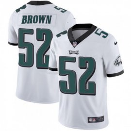 Nike Philadelphia Eagles #52 Asantay Brown White Mens Stitched NFL Vapor Untouchable Limited Jersey