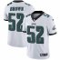 Nike Philadelphia Eagles #52 Asantay Brown White Mens Stitched NFL Vapor Untouchable Limited Jersey