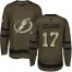 Adidas Tampa Bay Lightning #17 Alex Killorn Green Salute to Service Stitched NHL Jersey