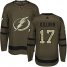 Adidas Tampa Bay Lightning #17 Alex Killorn Green Salute to Service Stitched NHL Jersey