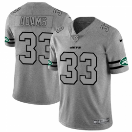 New York New York Jets #33 Jamal Adams Mens Nike Gray Gridiron II Vapor Untouchable Limited NFL Jersey
