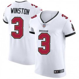 Tampa Bay Buccaneers #3 Jameis Winston Mens Nike White Vapor Elite Jersey