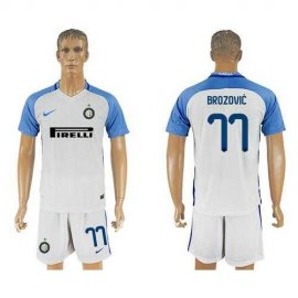 Inter Milan #77 Brozovic White Away Soccer Club Jersey