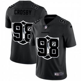 Las Vegas Raiders #98 Maxx Crosby Mens Nike Team Logo Dual Overlap Limited NFL Jersey Black