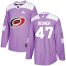 Adidas Carolina Hurricanes #47 James Reimer Purple Authentic Fights Cancer Stitched NHL Jersey