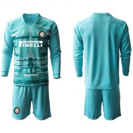 Inter Milan Blank Light Blue Goalkeeper Long Sleeves Soccer Club Jersey