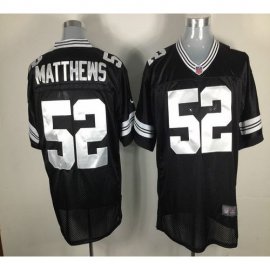 Nike Green Bay Packers #52 Clay Matthews Black Shadow Mens Stitched NFL Elite Jersey