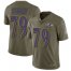 Nike Baltimore Ravens #79 Ronnie Stanley Olive Mens Stitched NFL Limited 2017 Salute To Service Jersey