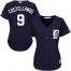 Detroit Tigers #9 Nick Castellanos Navy Blue Alternate Womens Stitched MLB Jersey