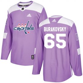 Adidas Washington Capitals #65 Andre Burakovsky Purple Authentic Fights Cancer Stitched NHL Jersey