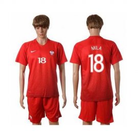 Poland #18 Mila Away Soccer Country Jersey