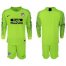 Atletico Madrid Blank Shiny Green Goalkeeper Long Sleeves Soccer Club Jersey