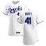 Kansas City Royals #41 Danny Duffy Mens Nike White Home 2020 Authentic Player MLB Jersey